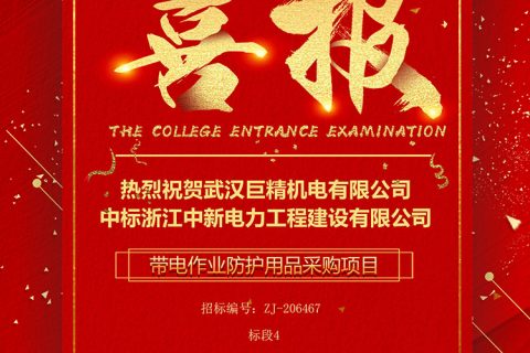 热烈祝贺杏鑫娱乐中标浙江中新电力工程建设有限公司 带电作业防护用品采购项目